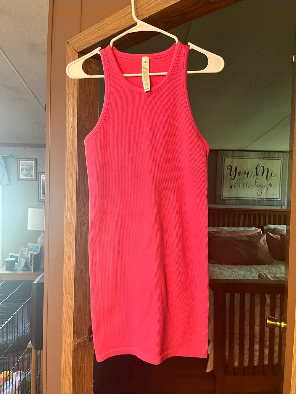 Women’s Alo Yoga Pink Ribbed Tank Dress